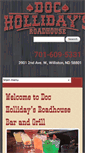 Mobile Screenshot of dochollidaysroadhouse.com